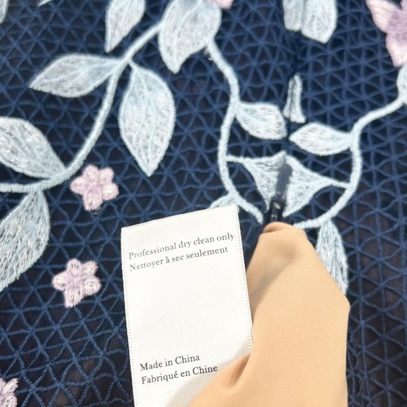 Marchesa Notte Floral Embroidered Guipure Maxi Dress - Picture 12 of 12